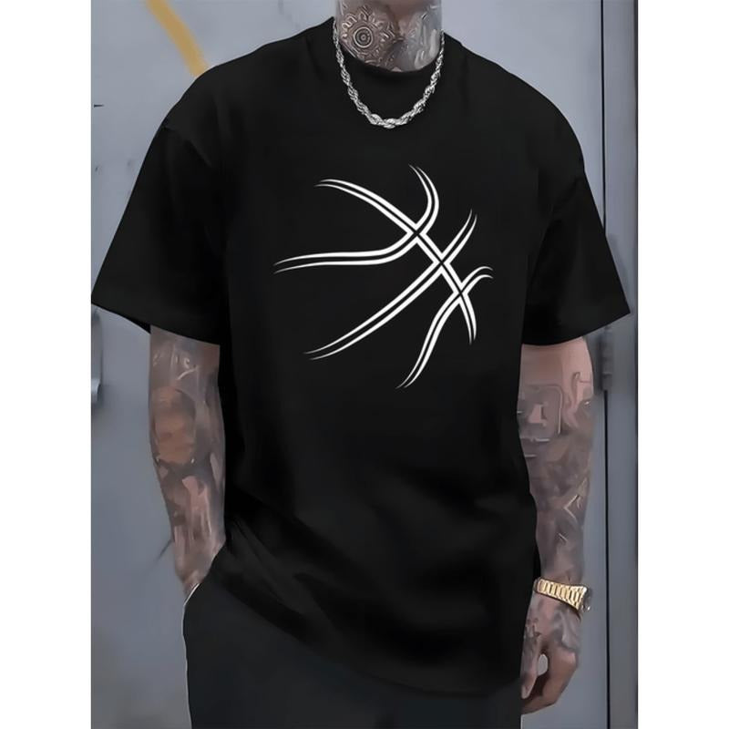American Independence Day T-shirtBasketball Pattern Printed T Shirt For Men Stylish Summer Casual Comfortable Short...