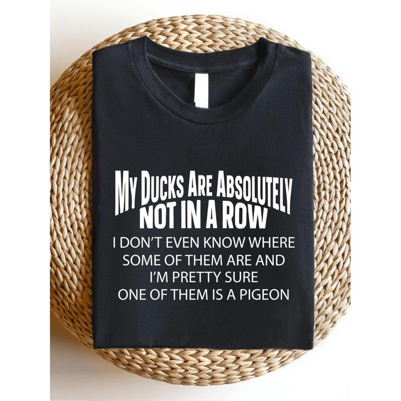 American Independence Day T-shirtFunny T-Shirt My Ducks Are Absolutely Not In A Row Gift For Coworker Black Tee Hoodie,...