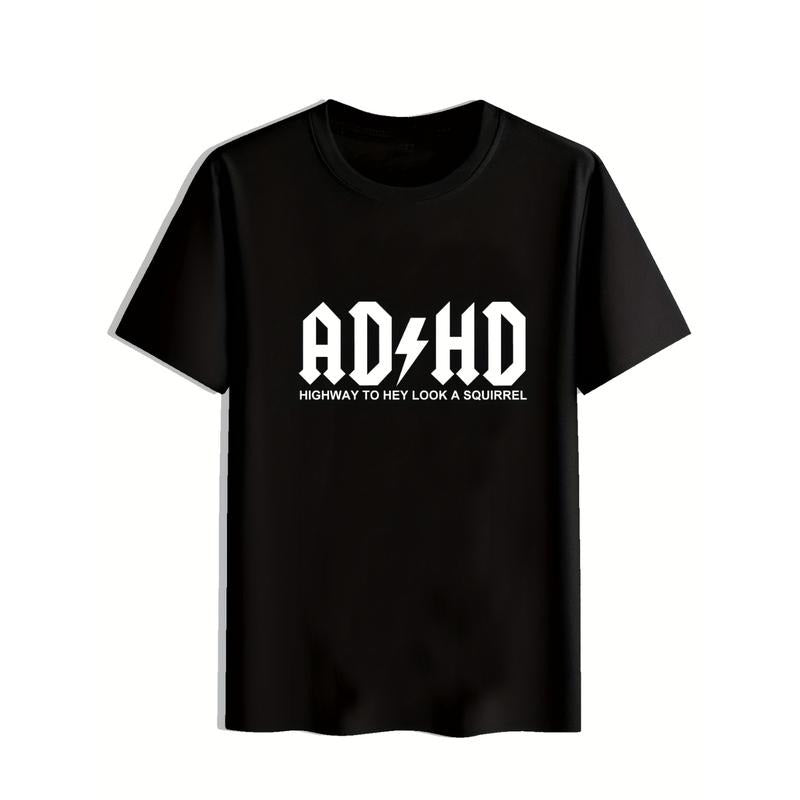 American Independence Day T-shirtStylish Mens ADHD Graphic T-Shirt For Casual Spring And Summer Wear In Black Hoodie,...