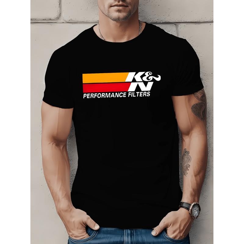 American Independence Day T-shirtStylish Mens Black T-Shirt With Unique Letter Print Comfortable Lightweight Polyester...