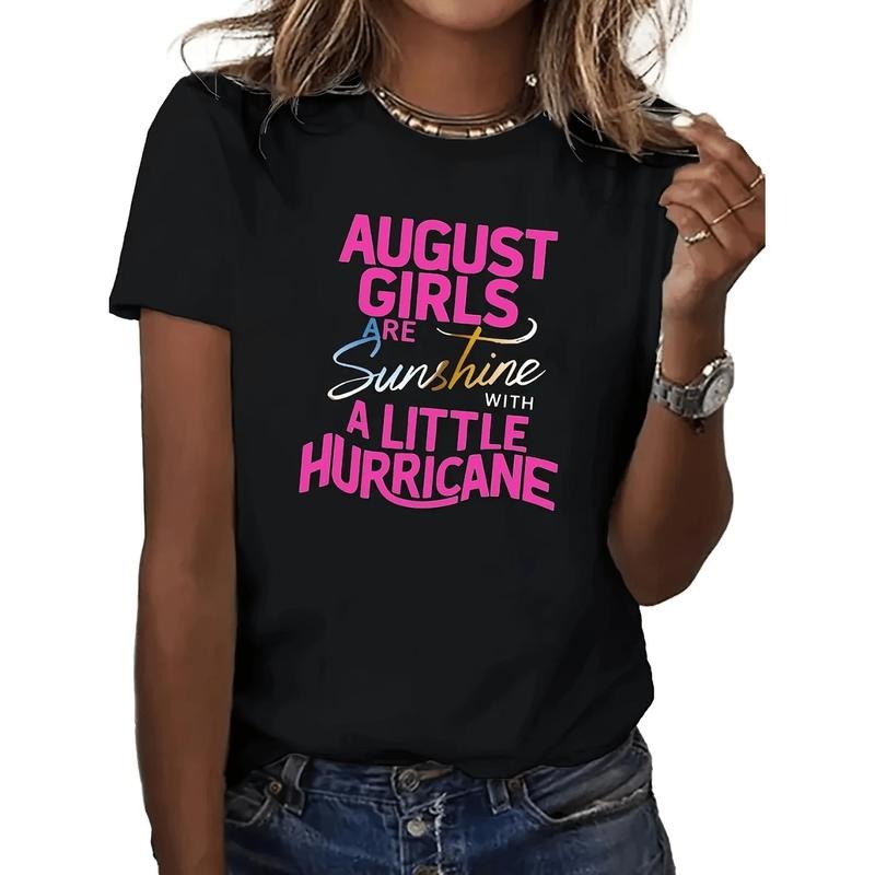 American Independence Day T-shirtWomen's Sunshine Round Neck Short Sleeve Casual T-Shirt 100% Spandex Fabric Machine...