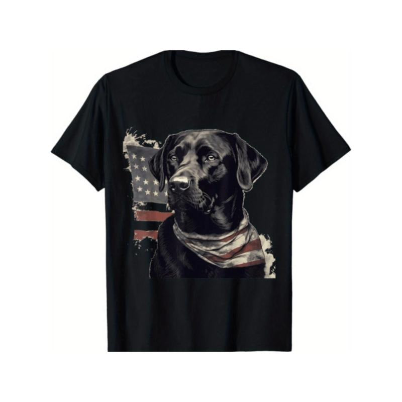 American USA Flag Labrador Retriever Owner Black T-Shirt Hoodie, Sweatshirt | PodTeesHub.com