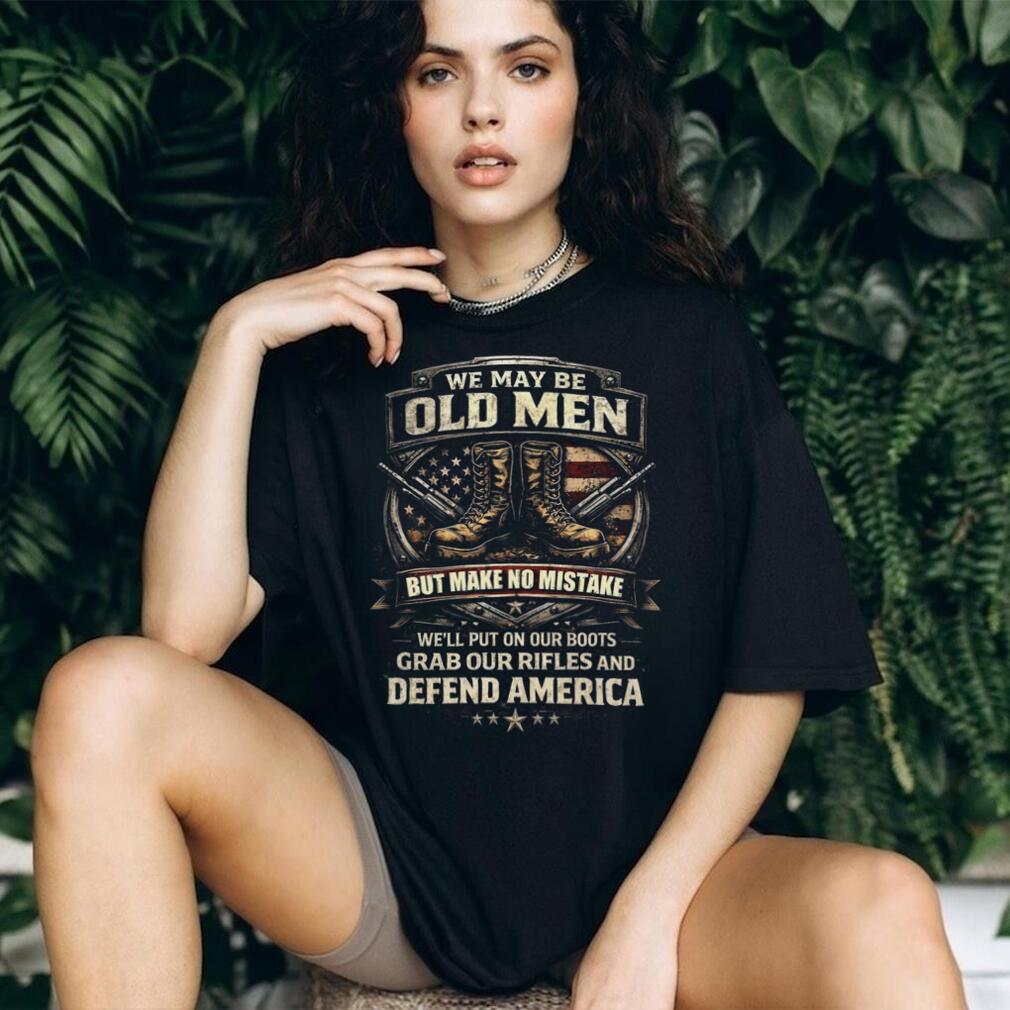 American Veteran Old Men Rifle Boots Patriotic Freedom T Shirt