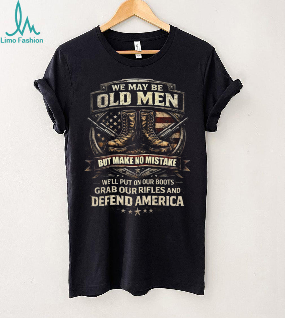 American Veteran Old Men Rifle Boots Patriotic Freedom T Shirt