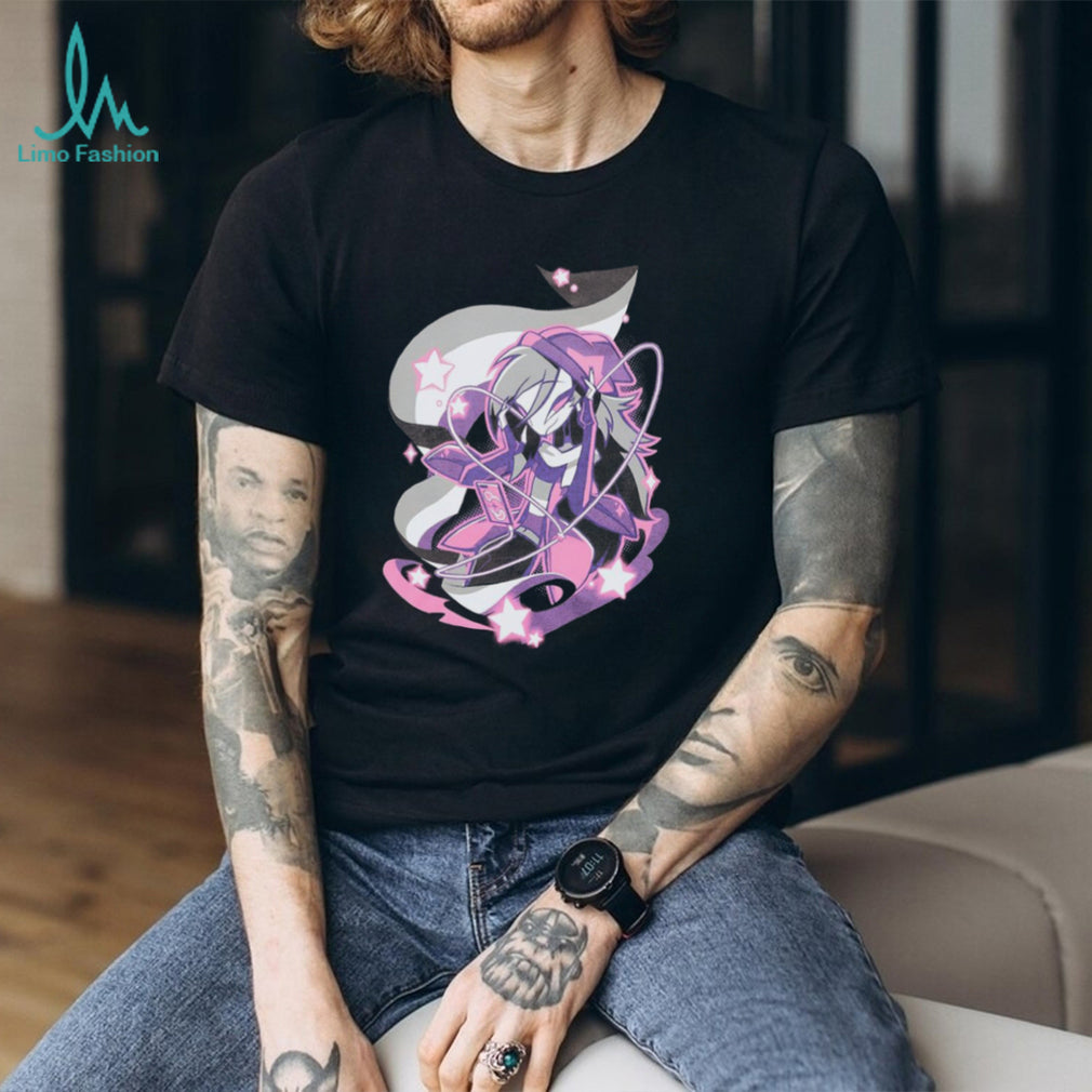 Anime Girl Cyberpunk Neon Lights Gaming Graphic T Shirt