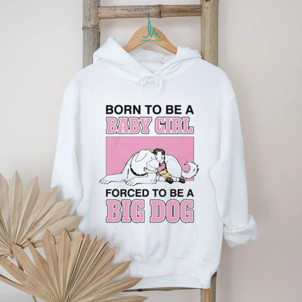 Anime Girl Hugging Big White Dog Parody Graphic T Shirt