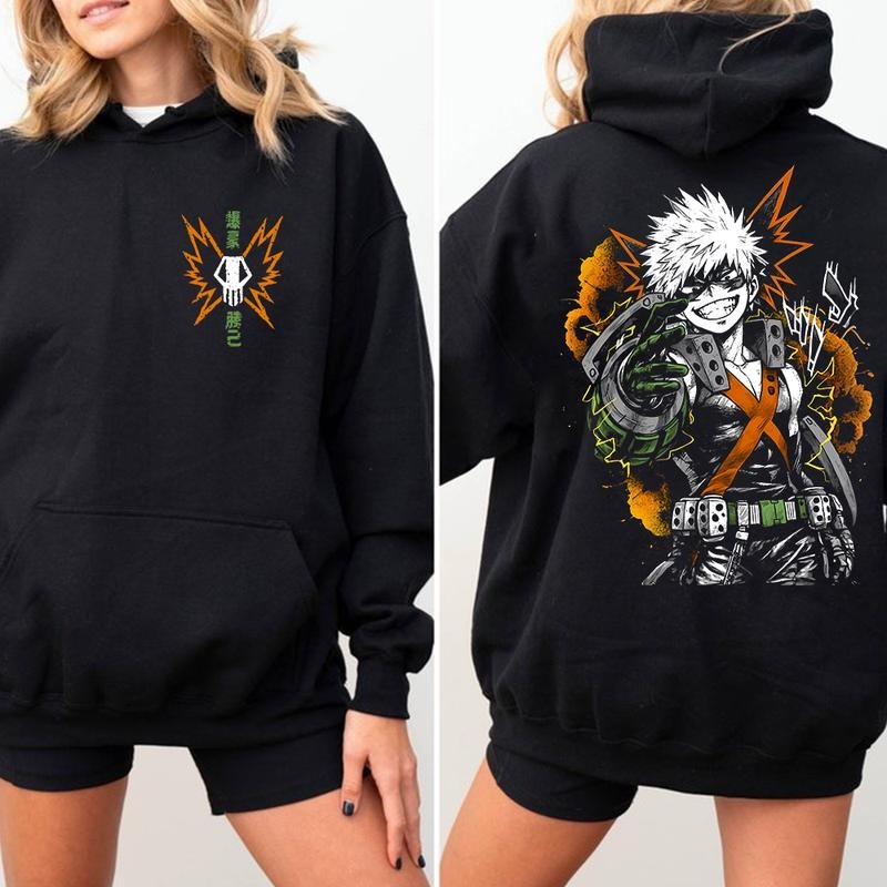 Anime-Inspired Unisex Heavy Cotton Shirt- Katsuki Bakugo Graphic Shirt for Fans, Stylish Gift for Birthdays, Casual Wear,...