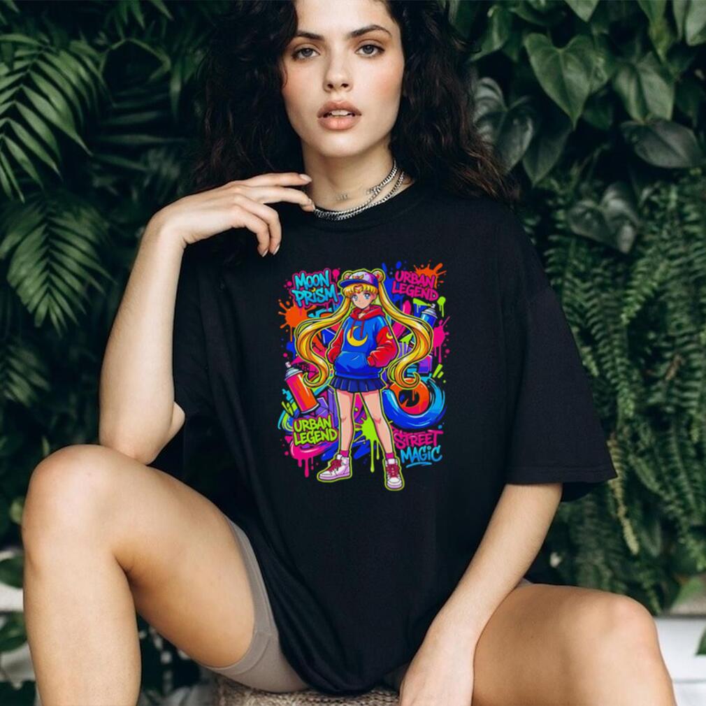 Anime Streetwear Girl Graffiti Moon Prism Style T Shirt