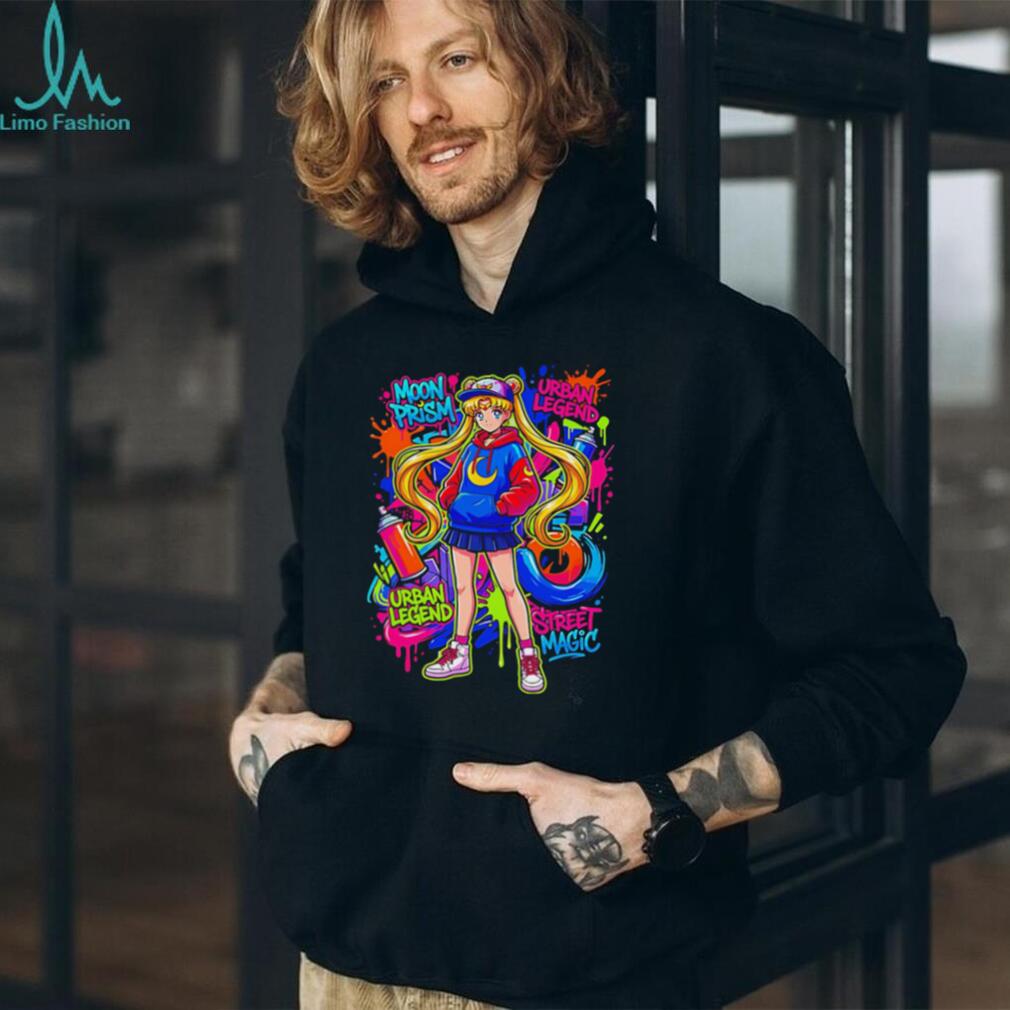 Anime Streetwear Girl Graffiti Moon Prism Style T Shirt