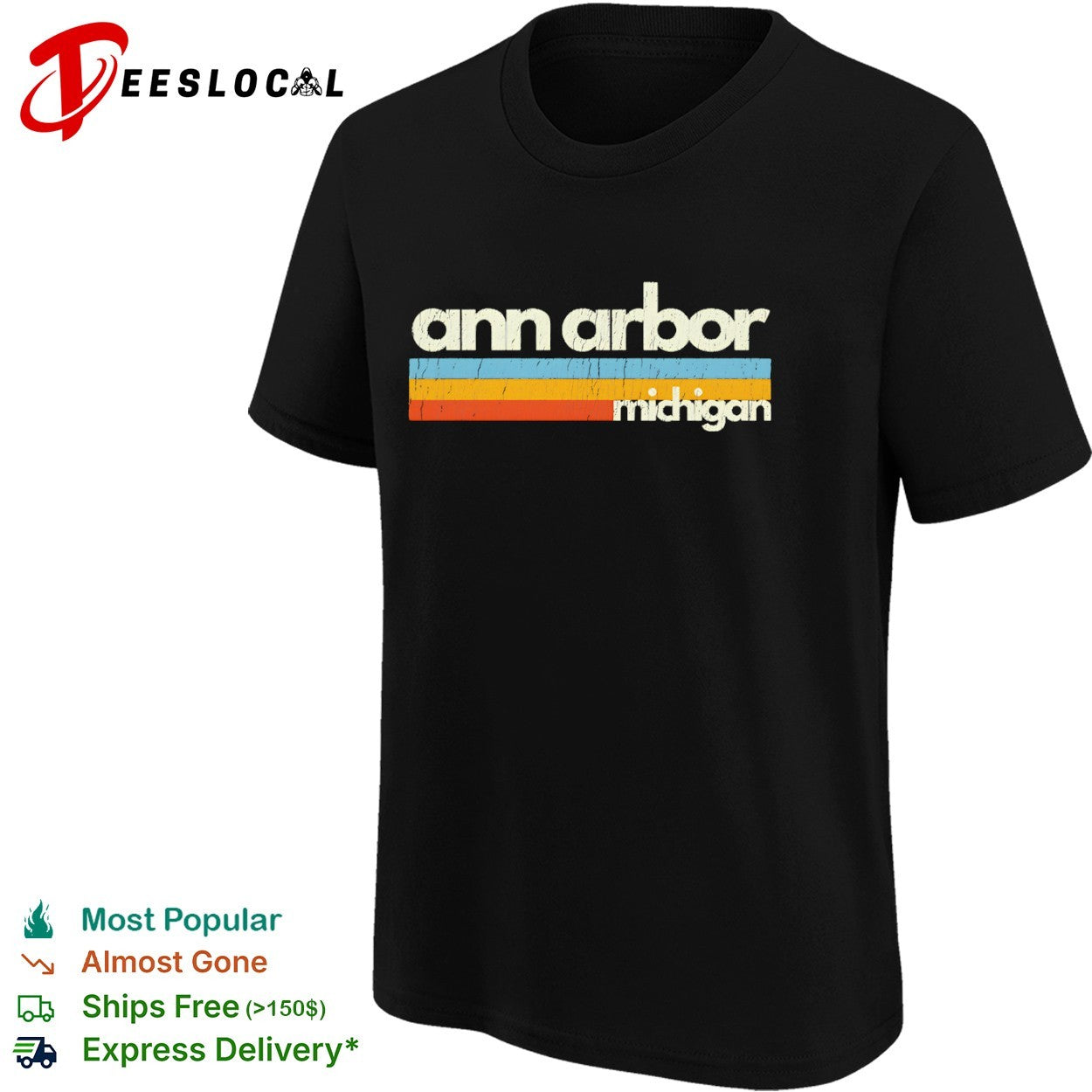 Ann Arbor Michigan retro shirt
