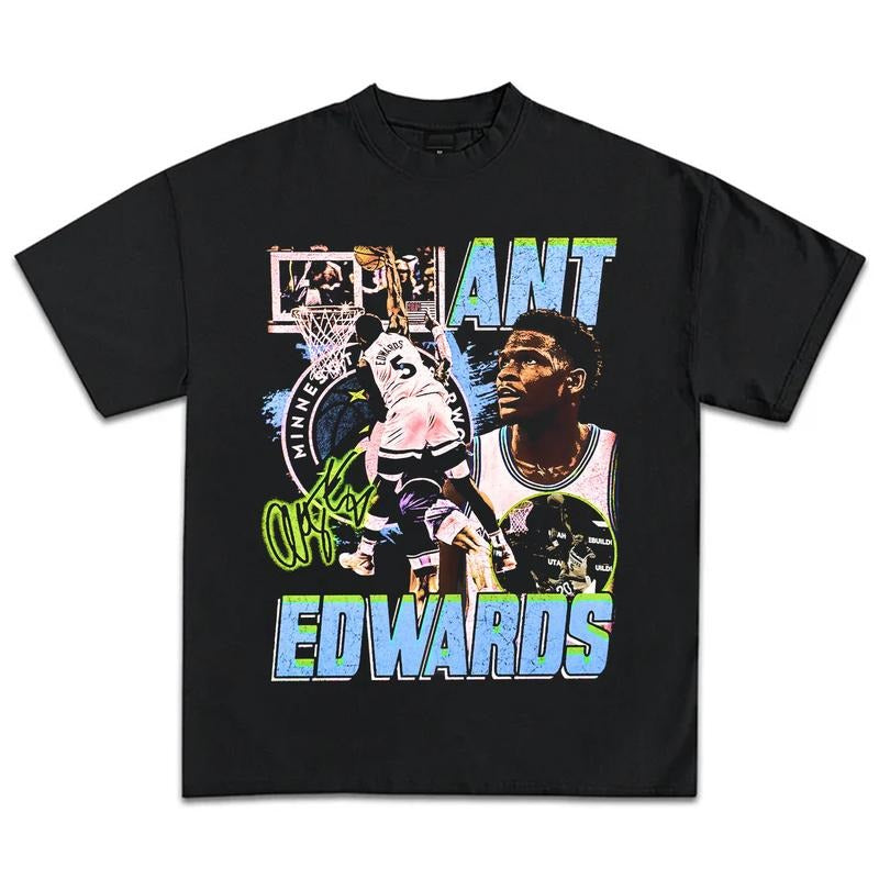 Anthony Edwards T-Shirt 90s Vintage Inspirational Basketball Graphic Tee Shirt for Men Women Hoodie, Sweatshirt