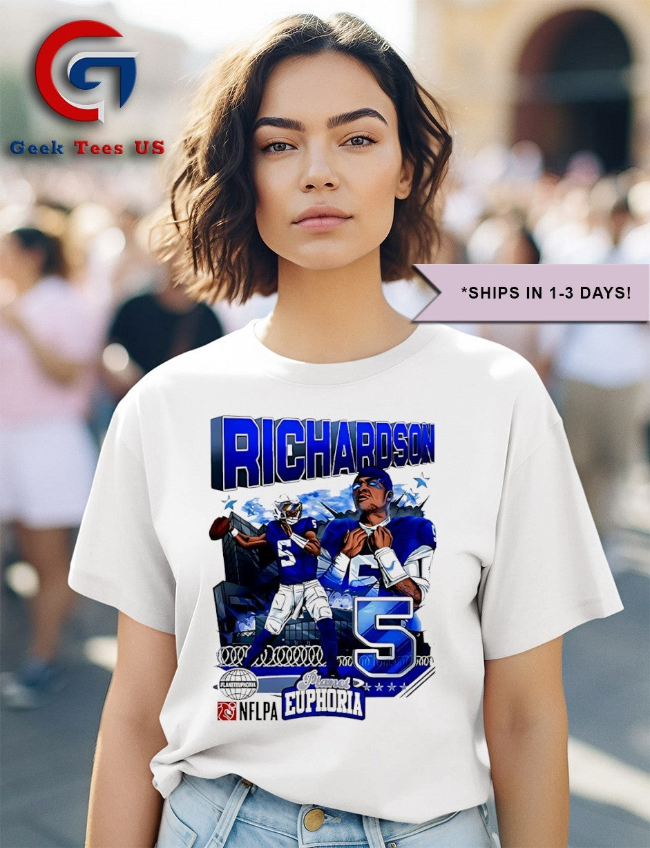 Anthony Richardson Sr. No.5 Indianapolis Colt comic graphic shirt