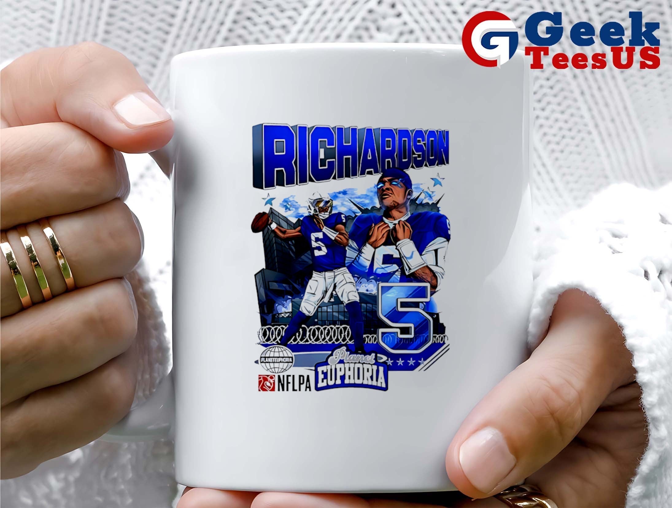 Anthony Richardson Sr. No.5 Indianapolis Colt comic graphic shirt
