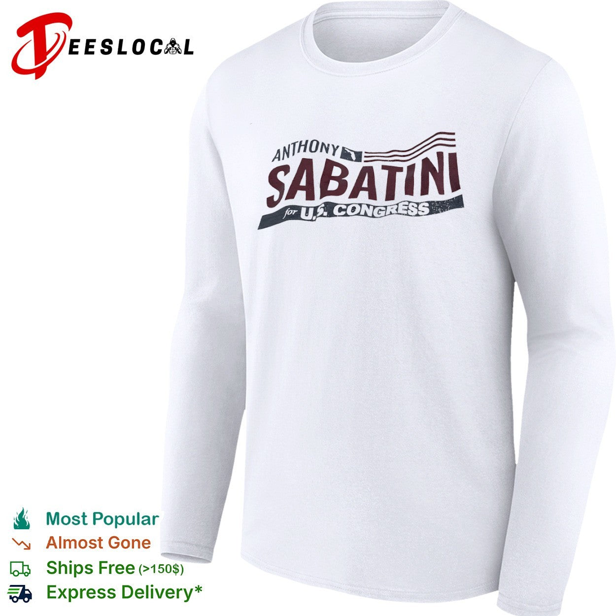 Anthony Sabatini flag stripes for US Congress shirt