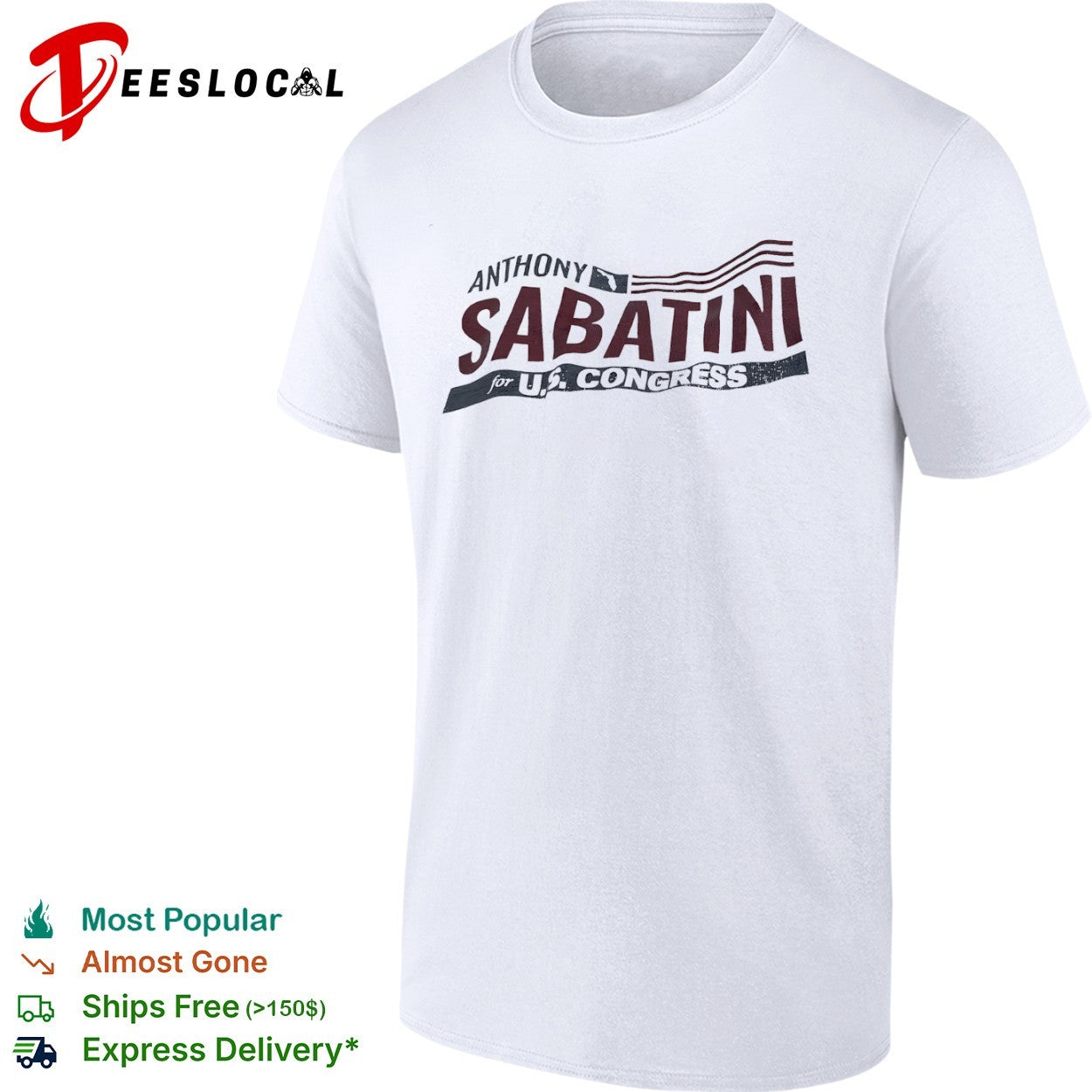 Anthony Sabatini flag stripes for US Congress shirt