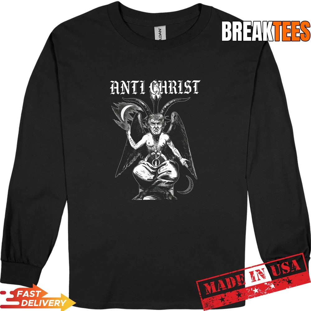 Anti Christ Trump Satire Occult Baphomet Political Graphic Shirt