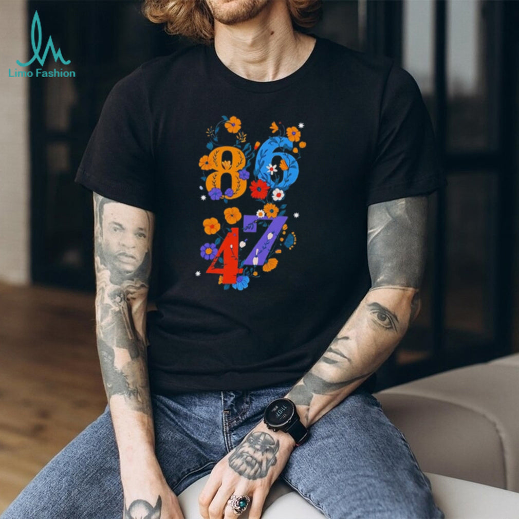 Anti Trump 8647 flowers illustrated shirt