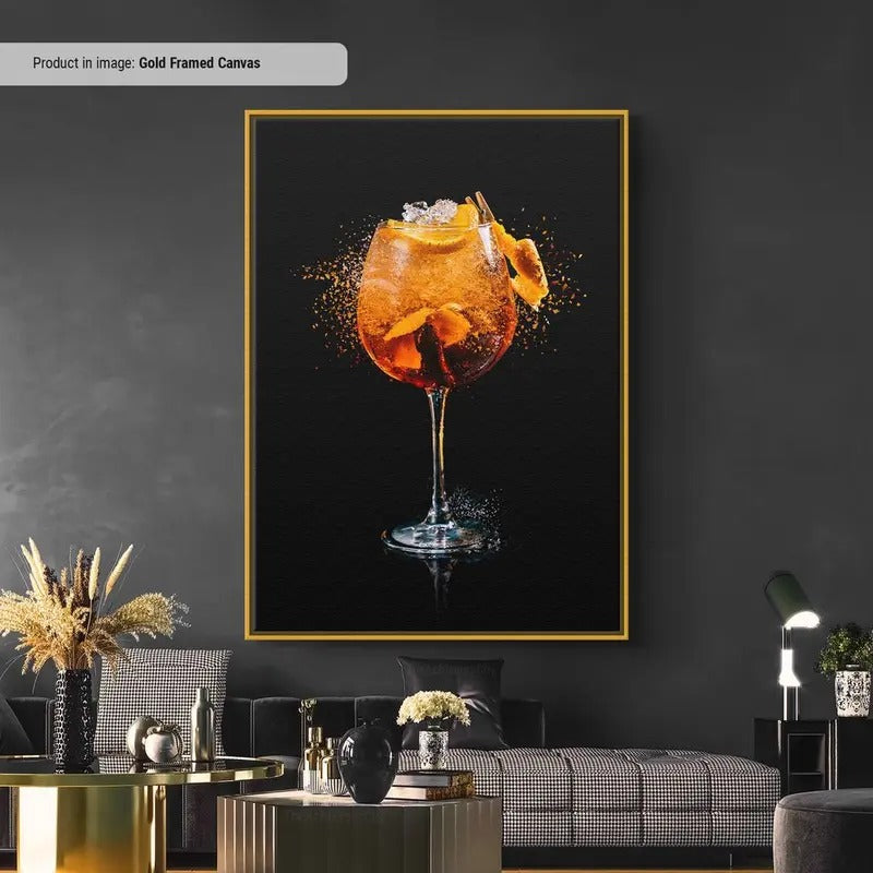 Aperol Spritz Cocktail Wall Art: Stylish Liquor Print for Homes Bar Decor - Canvas & Poster Options Available! T-Shirts,...
