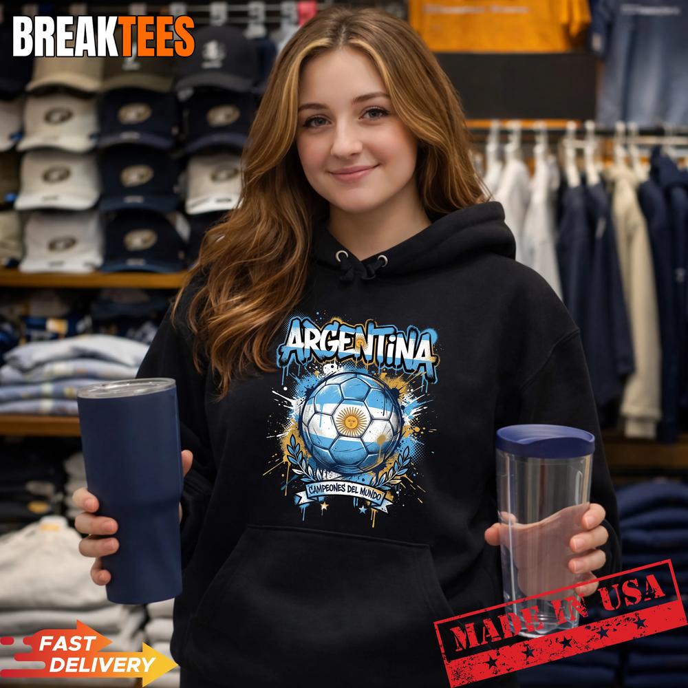 Argentina Football Soccer Player Flag Graffiti Father’s Day Shirt