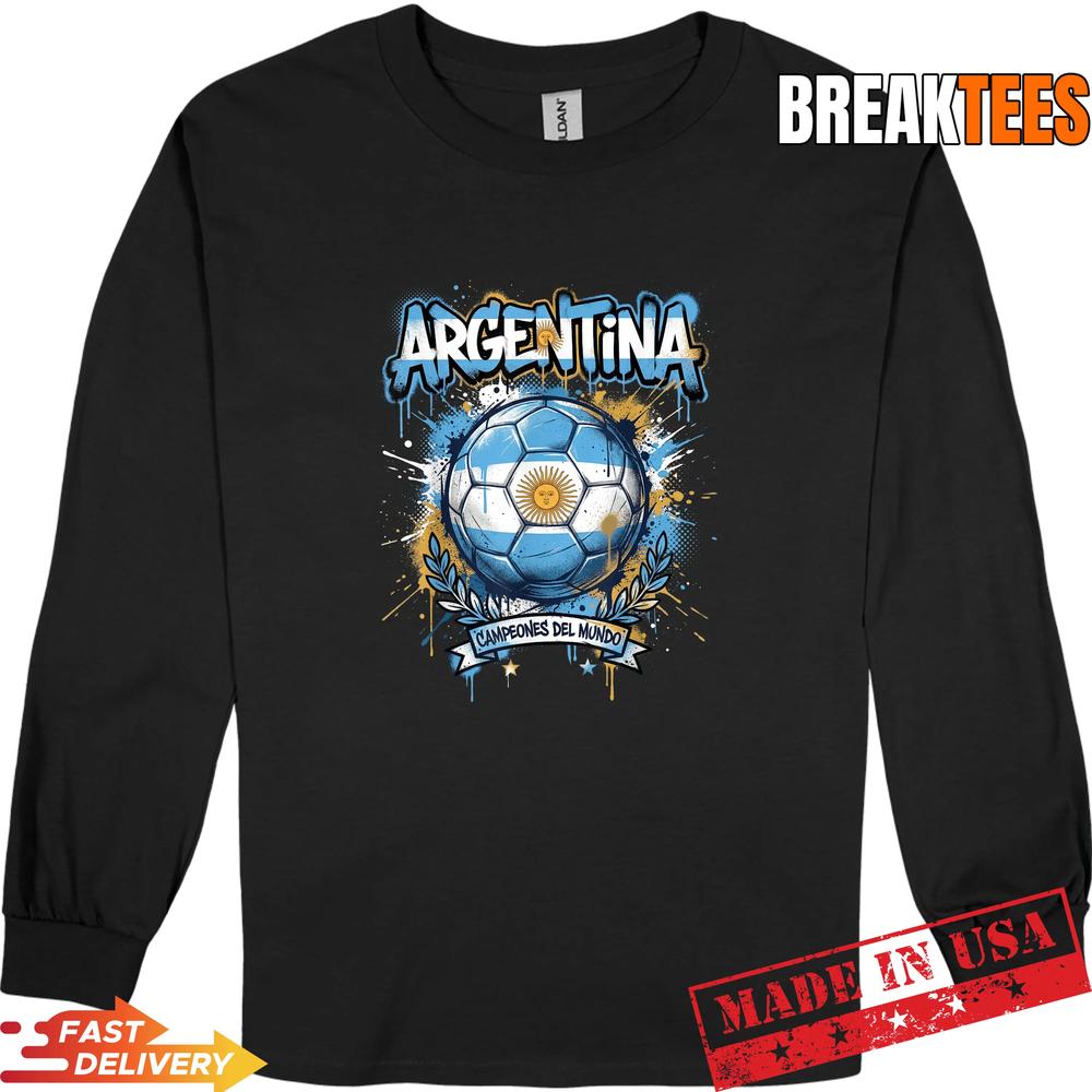 Argentina Football Soccer Player Flag Graffiti Father’s Day Shirt