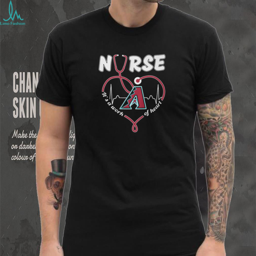 Arizona Diamondbacks Baseball Nurse Heart Stethoscope Medical Professional Red Arizona T Shirt