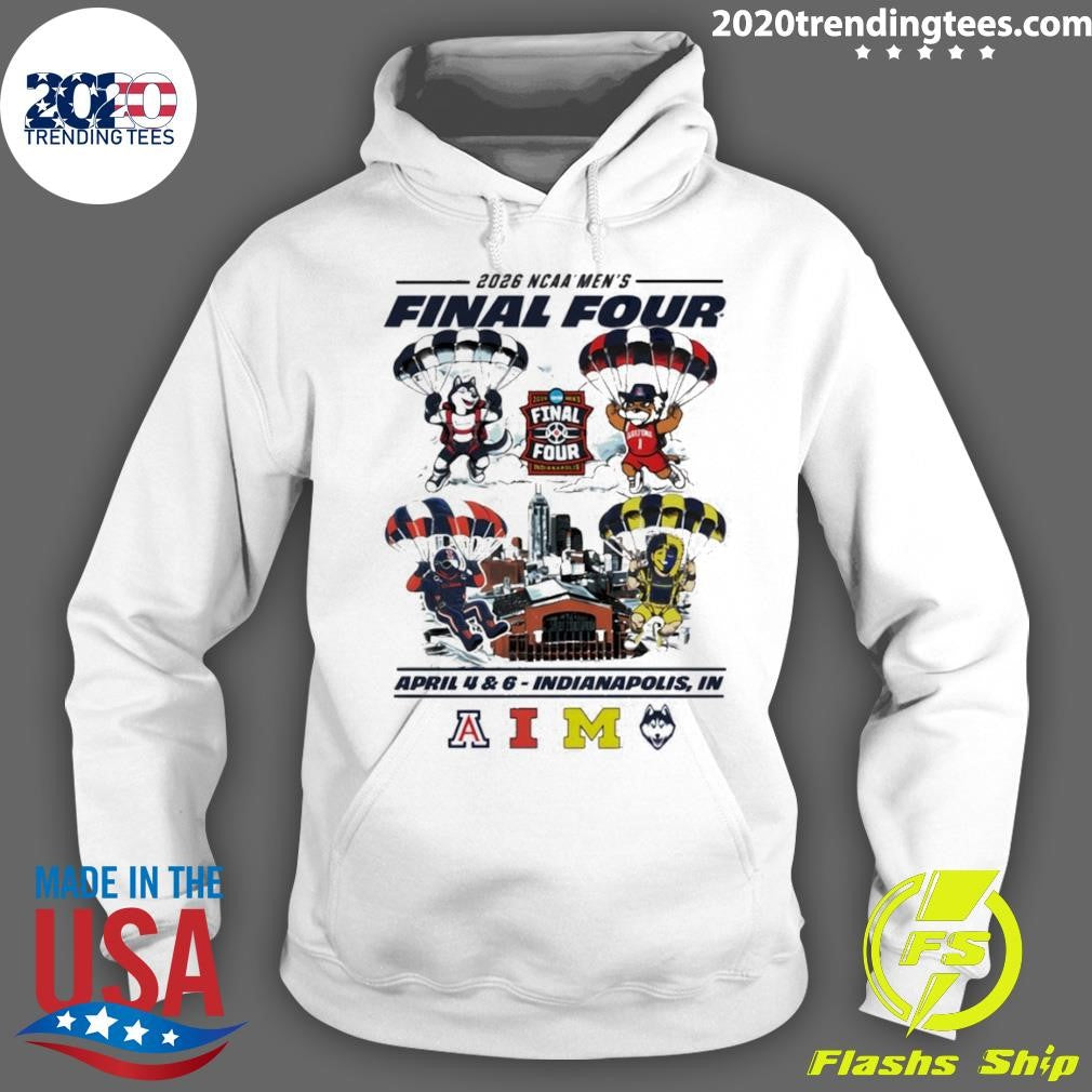 Arizona Illinois Michigan Huskies Something Inked Ivory 2026 Men’s Basketball Final Four Mascot Shirt