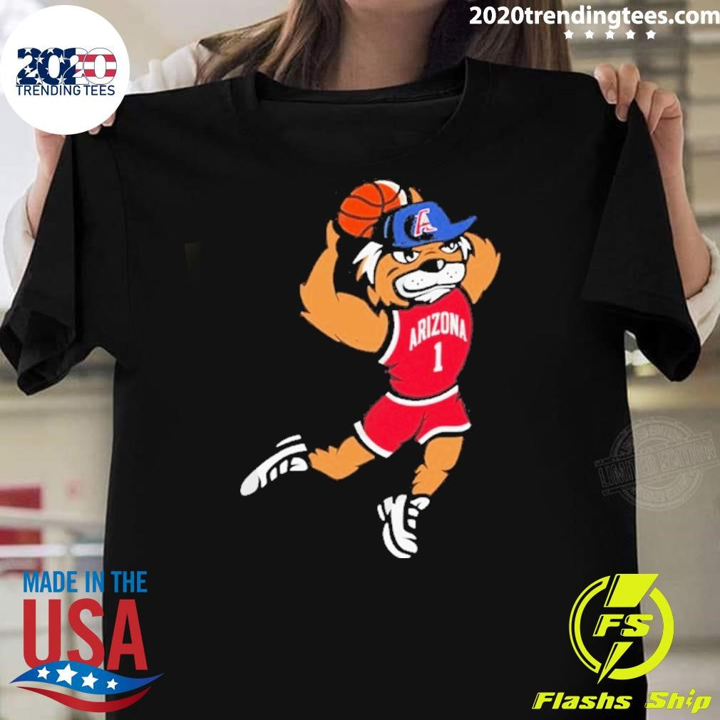 Arizona Wildcats Men’s Basketball Dunk Mascot Shirt