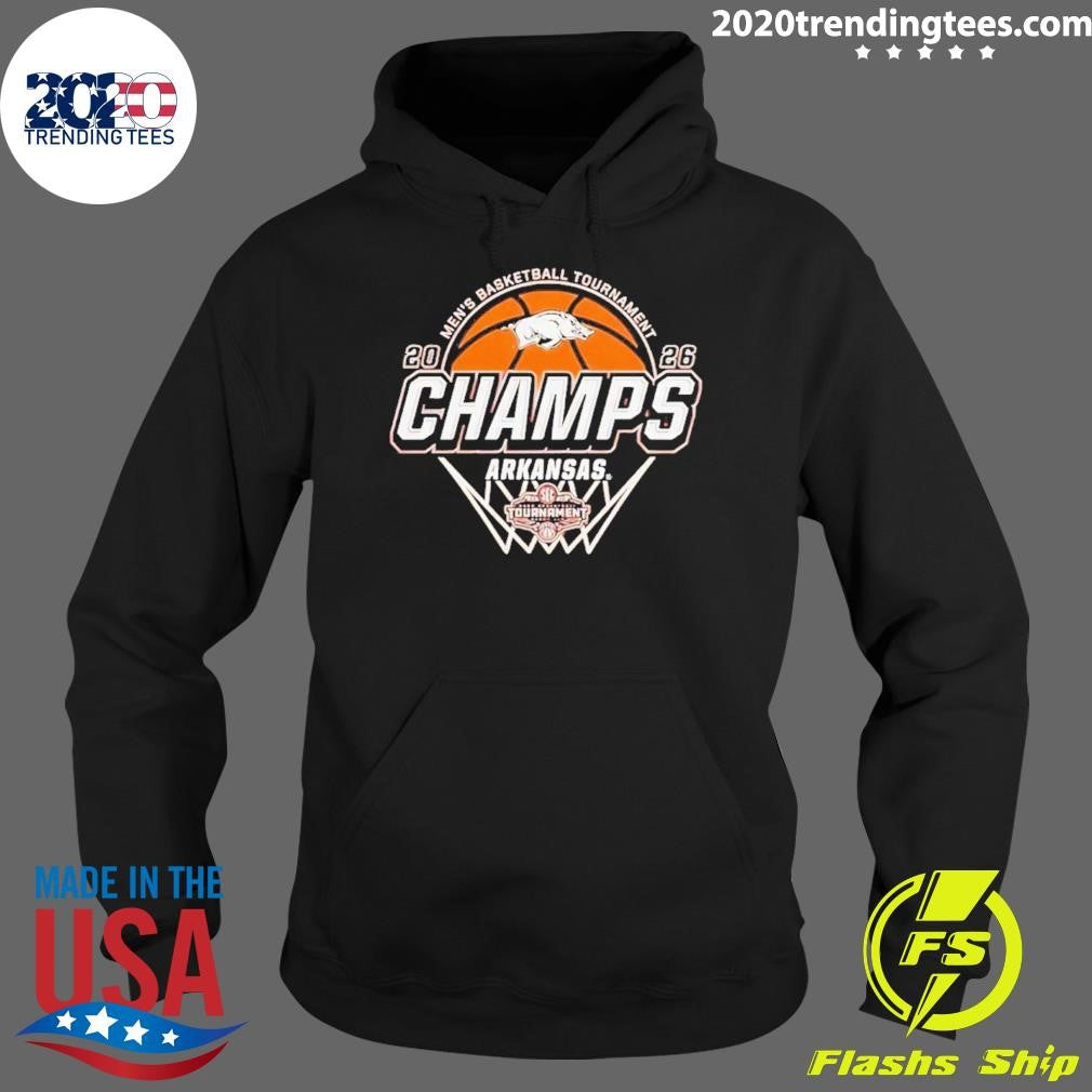 Arkansas Razorbacks Men’s Basketball 2026 Sec Tournament Champions Logo Shirt