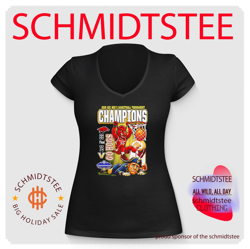 Arkansas Razorbacks beat Vanderbilt EC Mens Basketball Tournament Champions mascot shirt