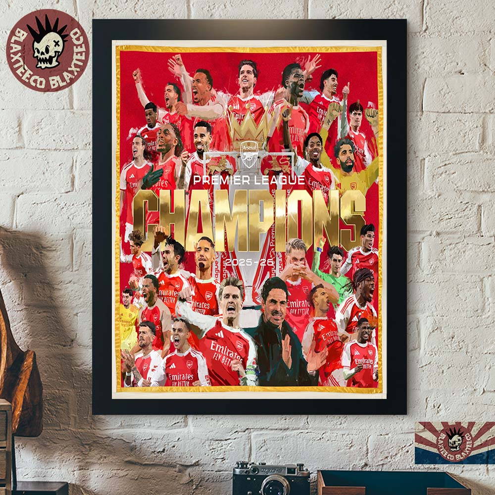 Arsenal 2026 Premier League Champions Home Decor Poster Canvas