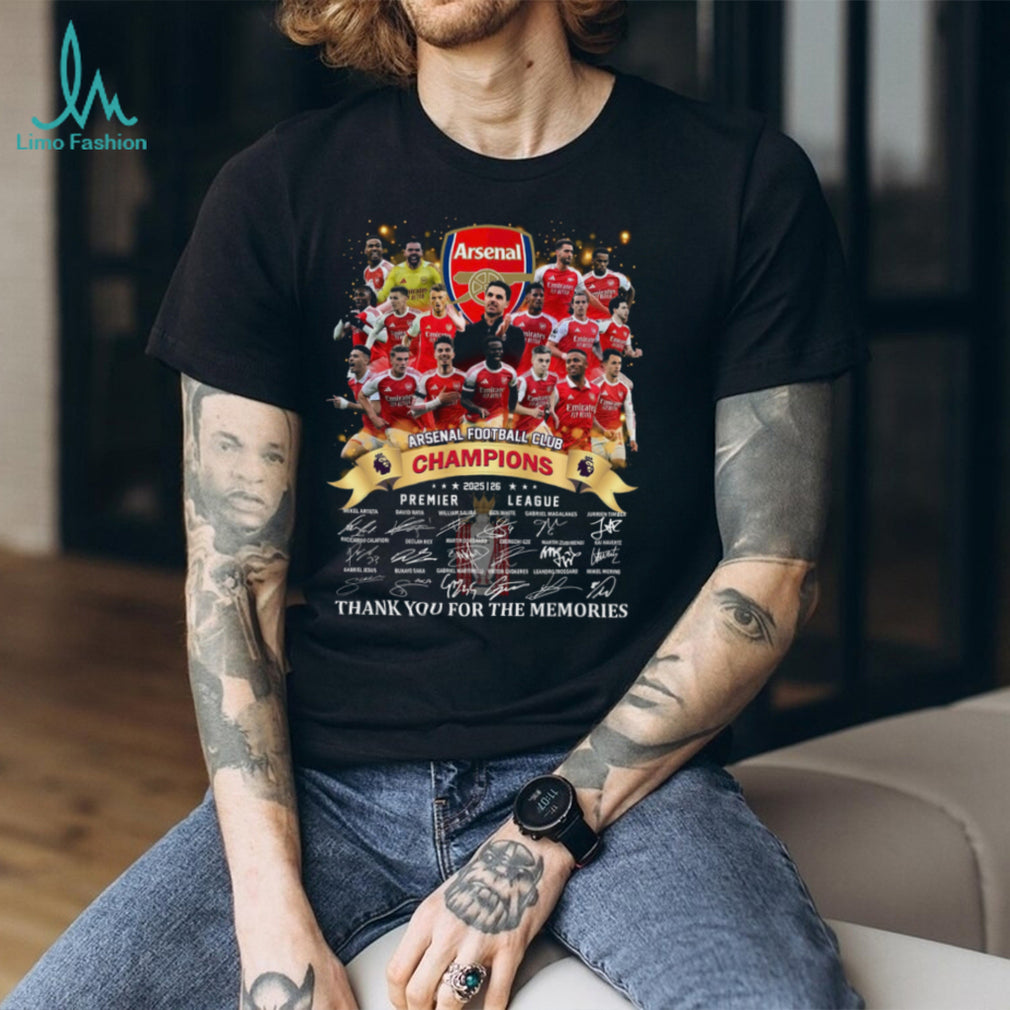 Arsenal FC 2026 Champions Premier League Players Autograph T Shirt