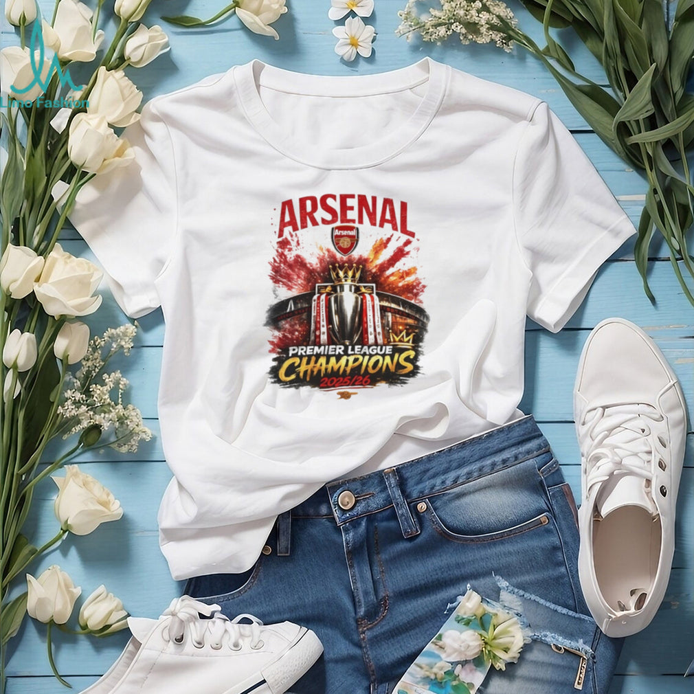 Arsenal FC Premier League Champions 2025 2026 Trophy T Shirt