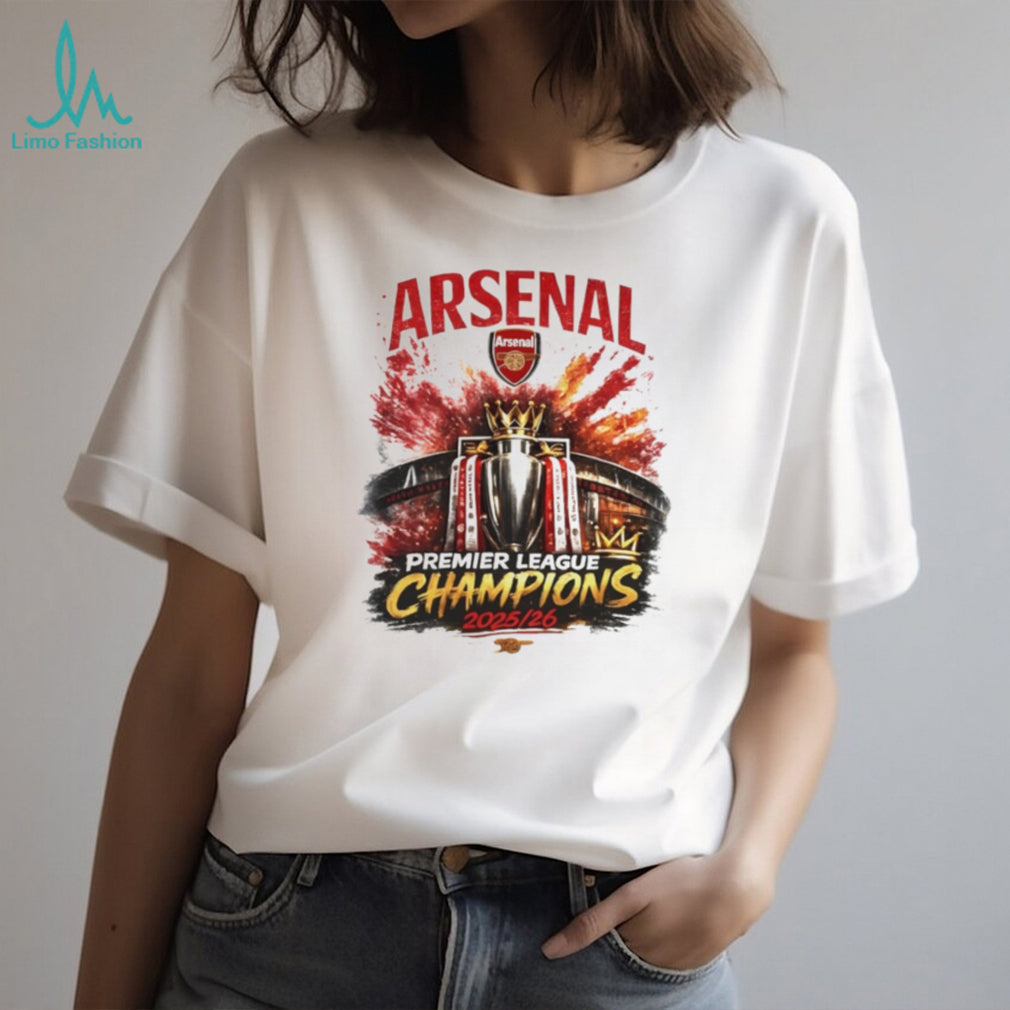 Arsenal FC Premier League Champions 2025 2026 Trophy T Shirt