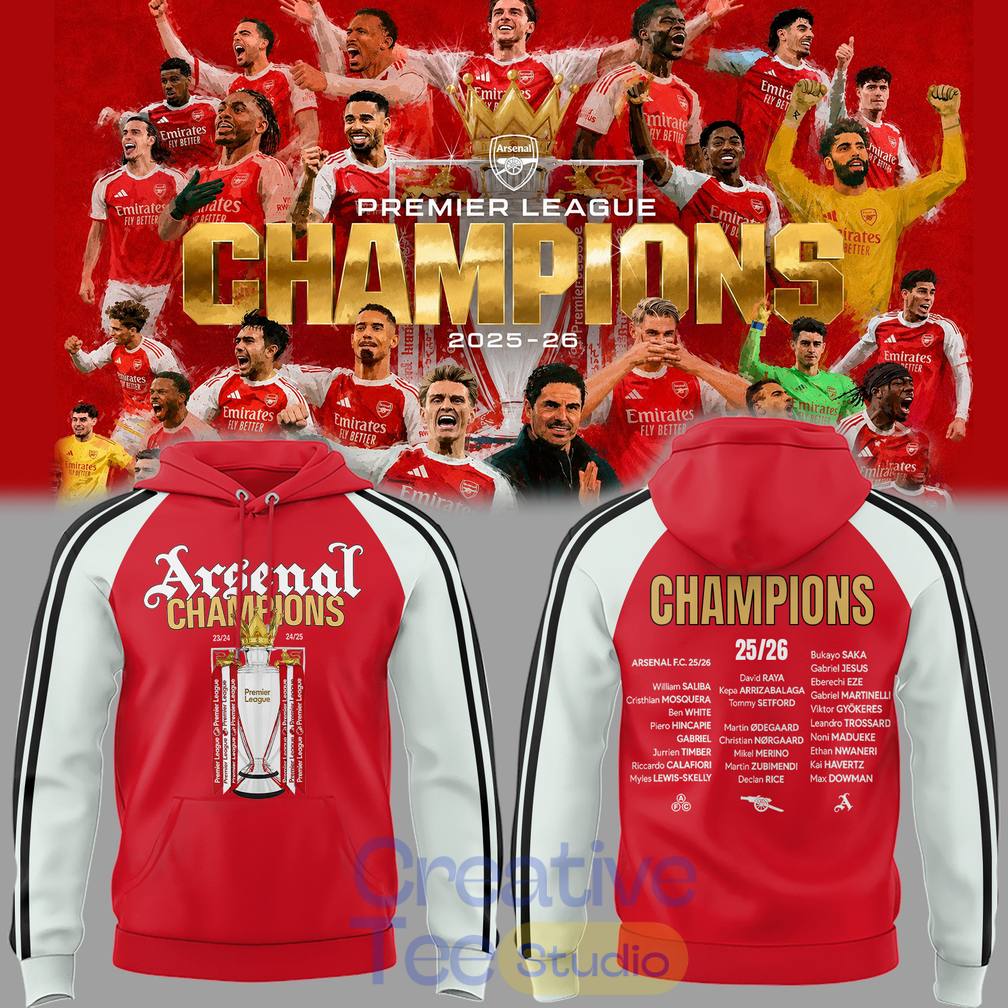 Arsenal Premier League Champions 2025-2026 “Dream Team” Hoodie