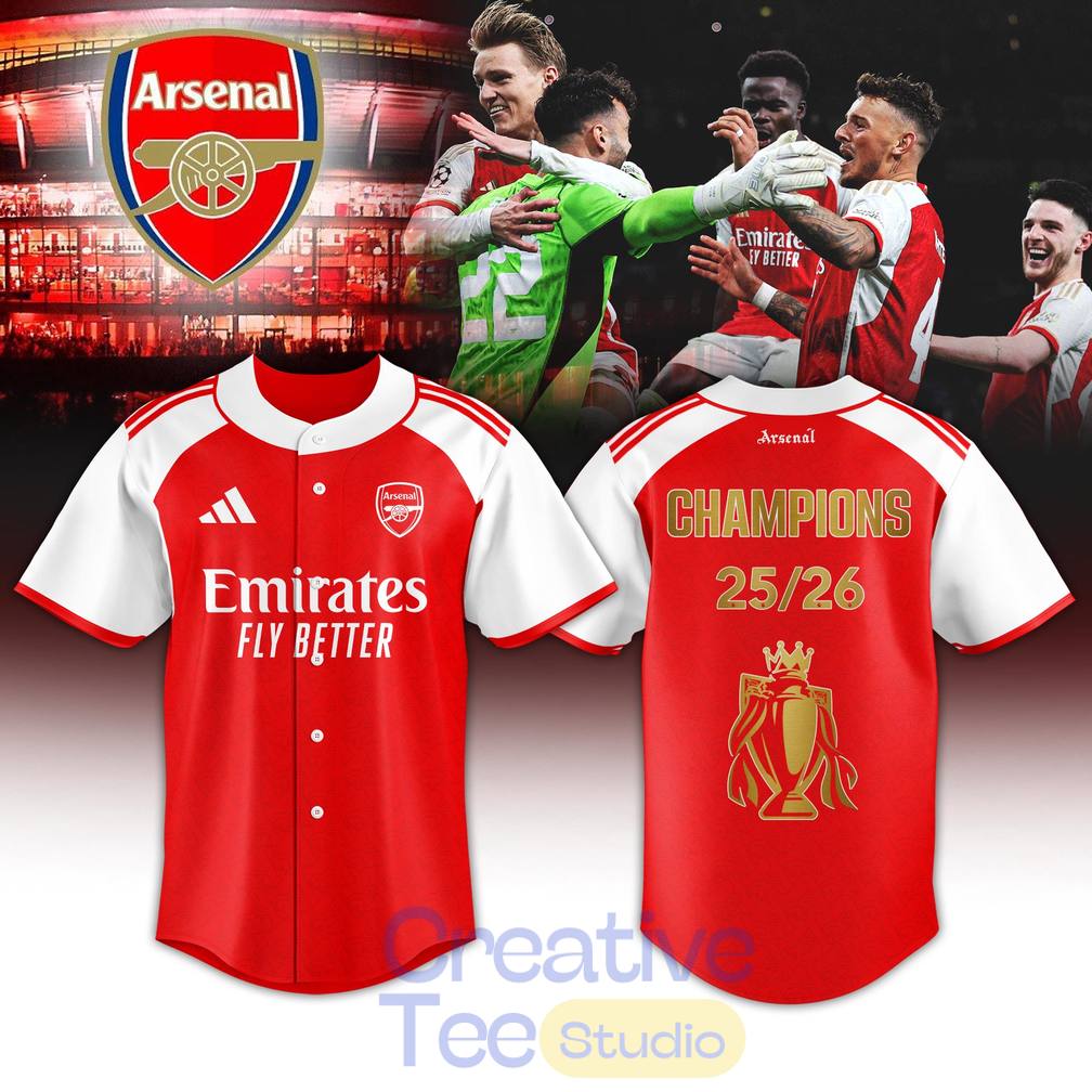 Arsenal Premier League Champions 25-26 “Dream Team” Baseball Jersey
