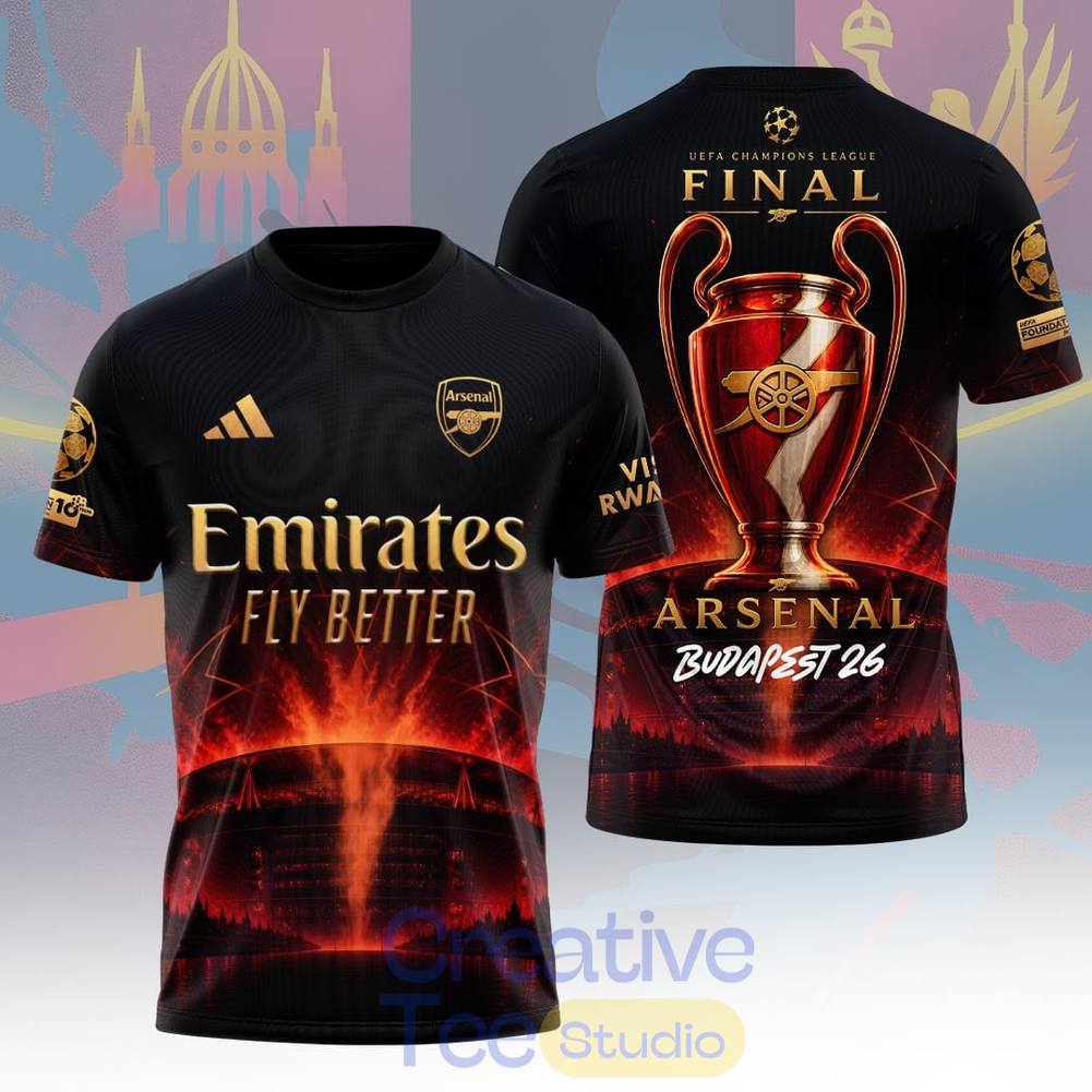Arsenal UCL Budapest Final 2026 T-Shirt