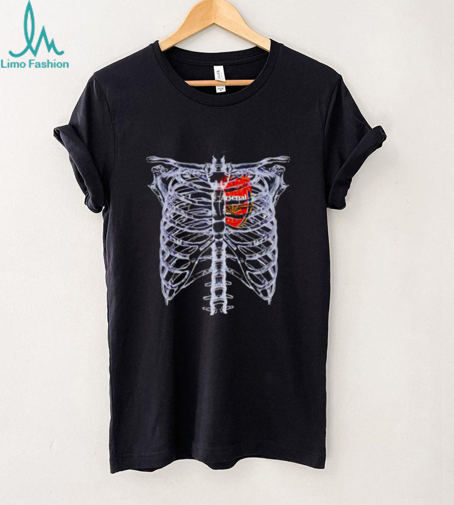 Arsenal logo heart on fire shirt