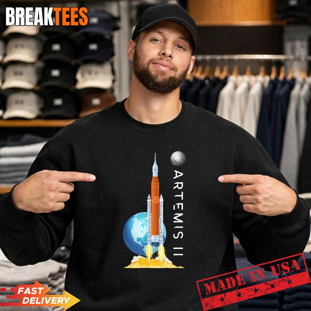 Artemis II Moon Earth Space Launch Lunar Mission 2026 Shirt