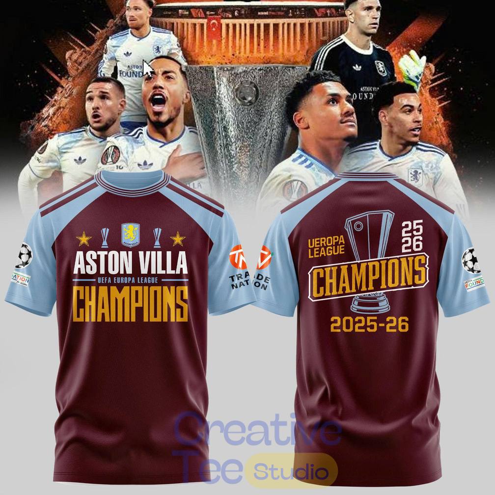 Aston Villa — Europa League Champions Limited T-Shirt