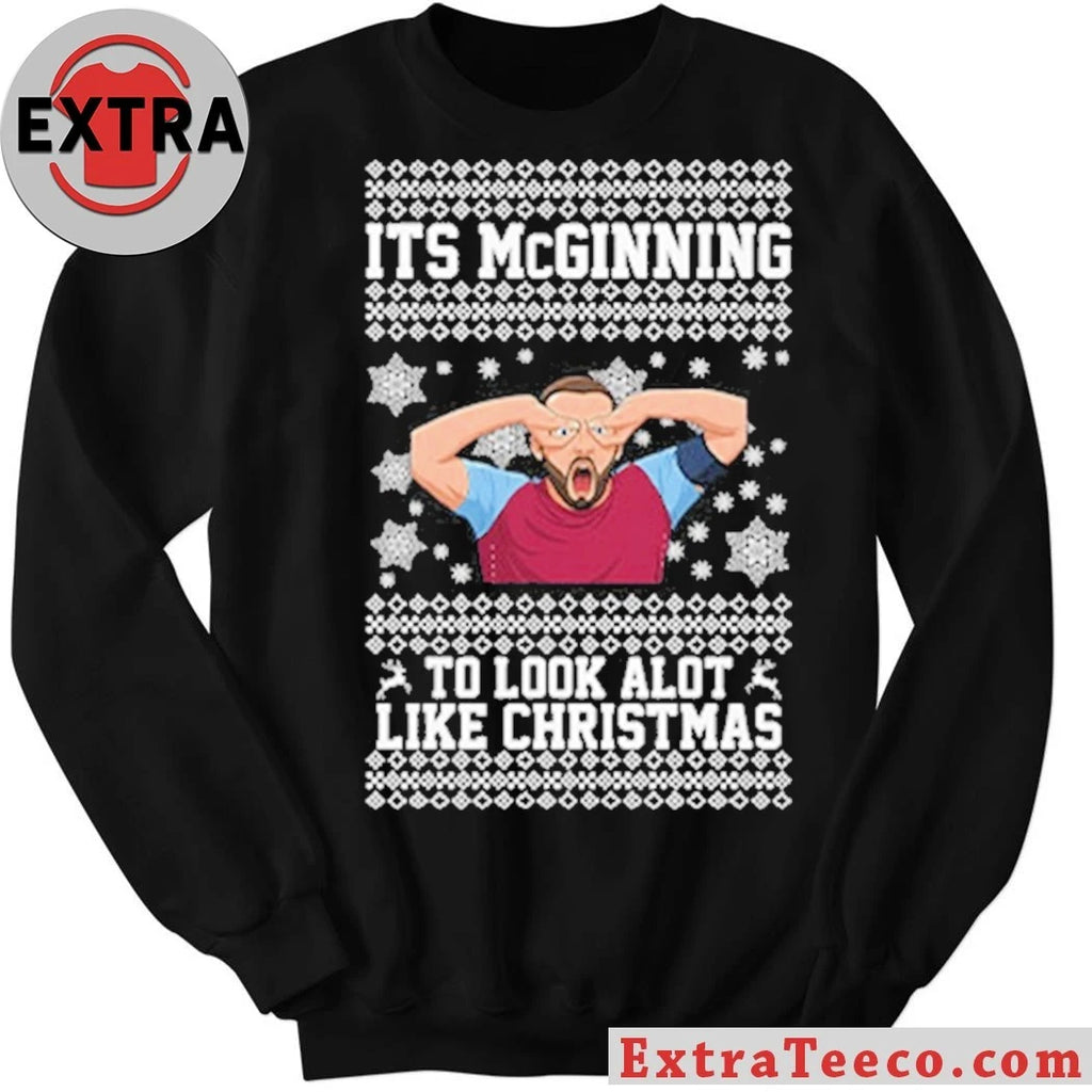 Aston Villa’s John McGinn Its Mcginning To Look A Lot Like ugly Christmas sweater New T-Shirt