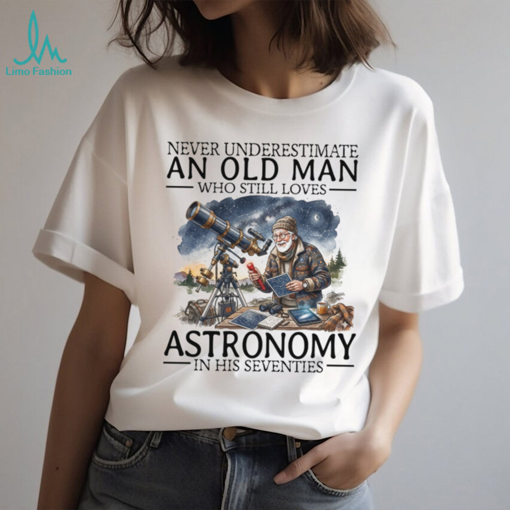 Astronomy Enthusiast Old Man Stargazer Space Lover Shirt