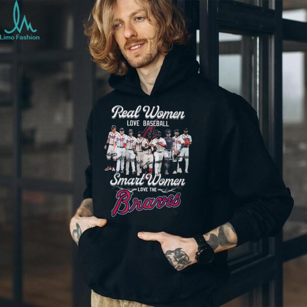 Atlanta Braves Baseball Fan Real Women Smart Women Graphic Shirt