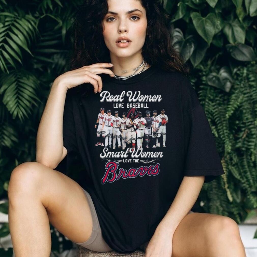 Atlanta Braves Baseball Fan Real Women Smart Women Graphic Shirt