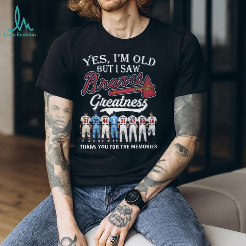 Atlanta Braves Baseball Greatness Legends Team Roster Vintage Unisex Fan Shirt