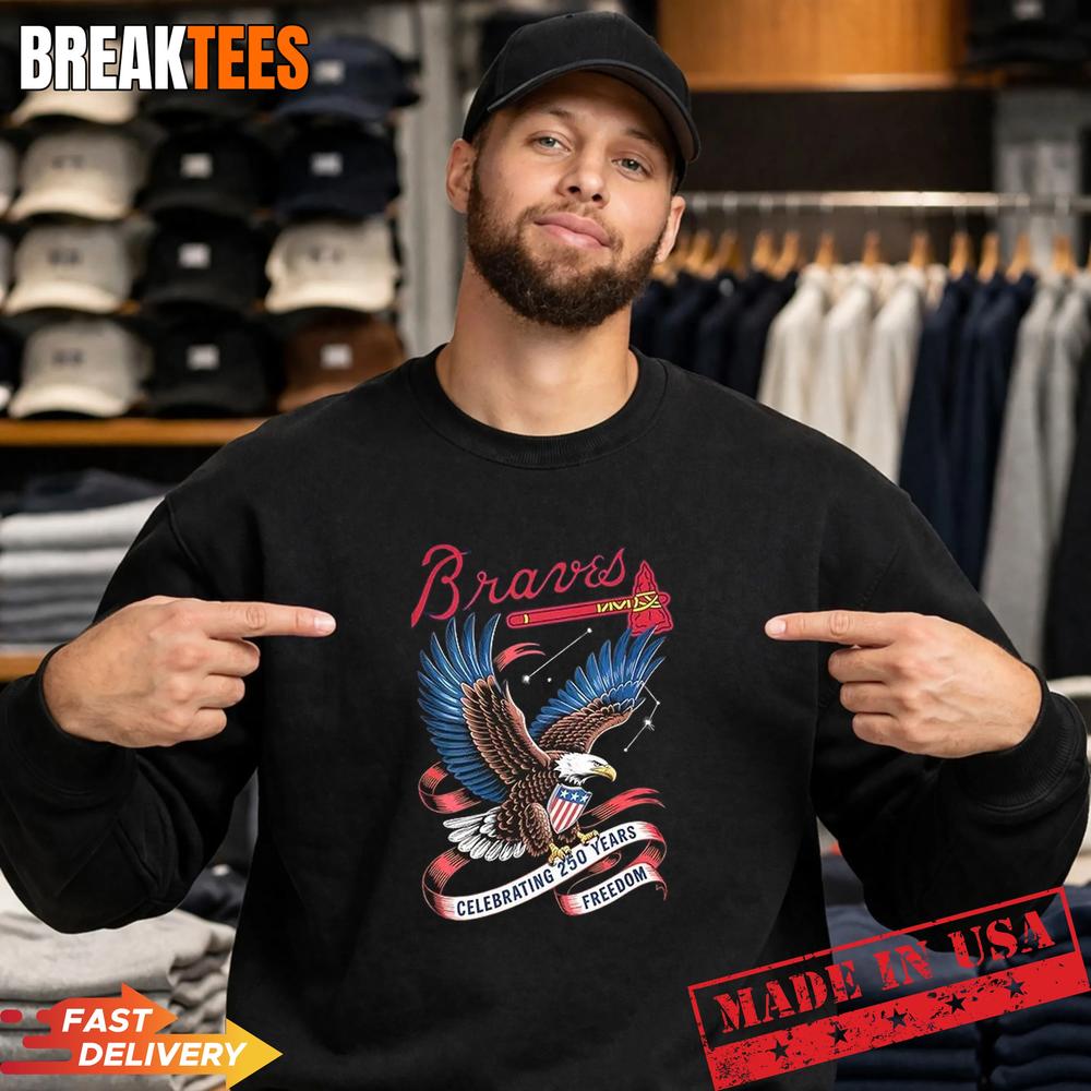 Atlanta Braves MLB celebrating 250 years freedom independence day bald eagles Shirt