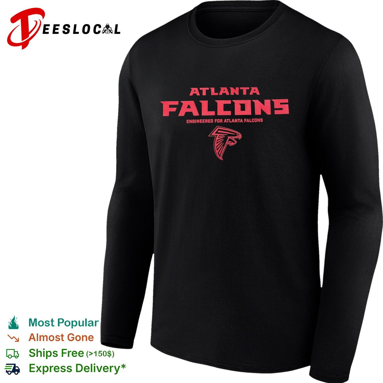 Atlanta Falcons Engineered for Atlanta Falcons Graphic Logo Football Team shirt