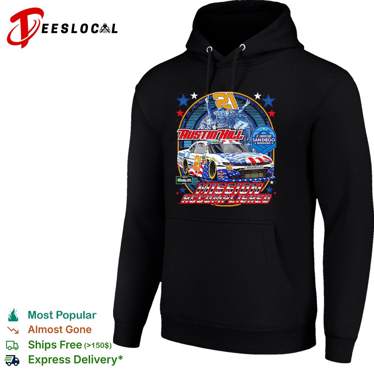 Austin Hill NASCAR San Diego Weekend 21 Winner Mission Accomplished 2026 shirt