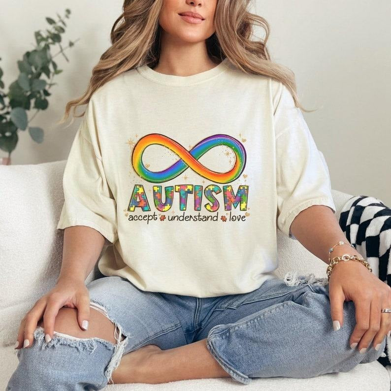 Autism Shirt for Her Him Autism Awareness Month Tee Autism Acceptance T-shirt Hoodie, Sweatshirt | PodTeesHub.com