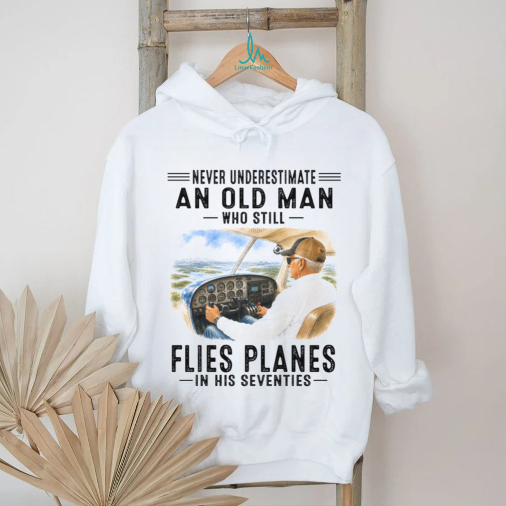 Aviation Pilot Man Seventies Airplane Cockpit Flying Shirt