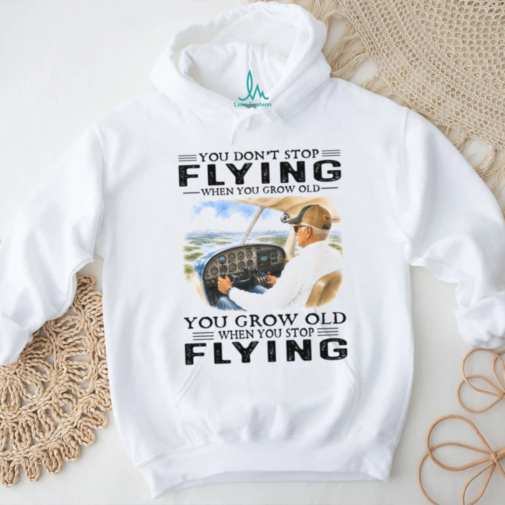 Aviation Pilot Old Man Airplane Flying Hobby Shirt